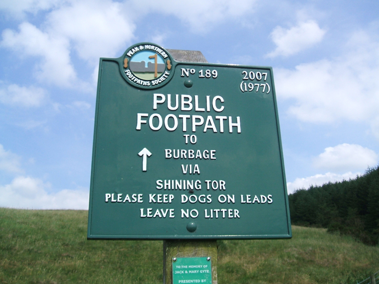 footpath sign pic